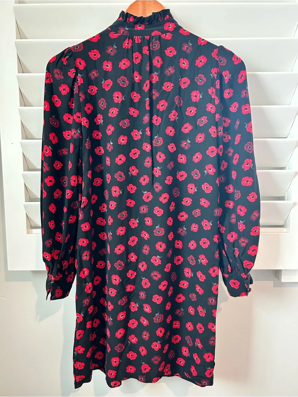 Kate Spade Red Poppy sleeve dress size Xs